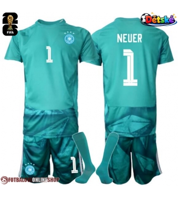Německo Manuel Neuer #1 Brankář Domácí dres komplet pro Děti MS 2026 Krátkým Rukávem (+ Krátké kalhoty)